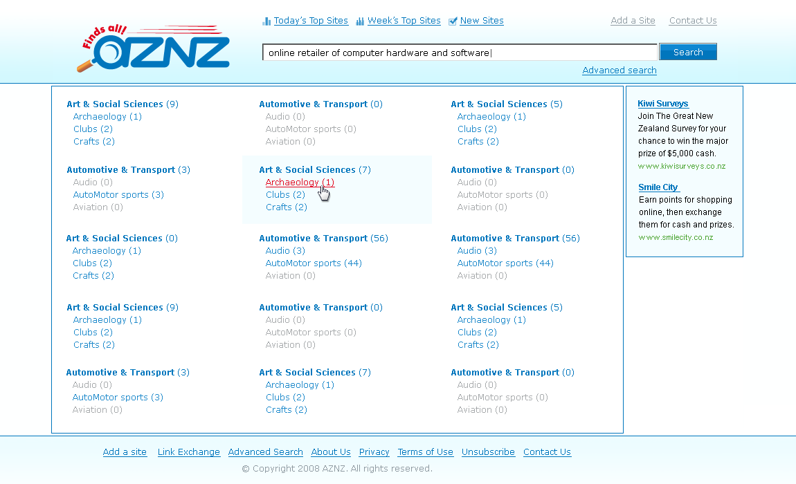 Интернет каталог AZNZ