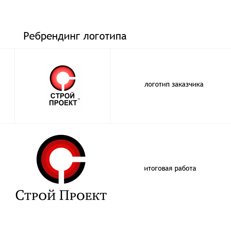 Ребрендинг логотипа для Строй-Проекта
