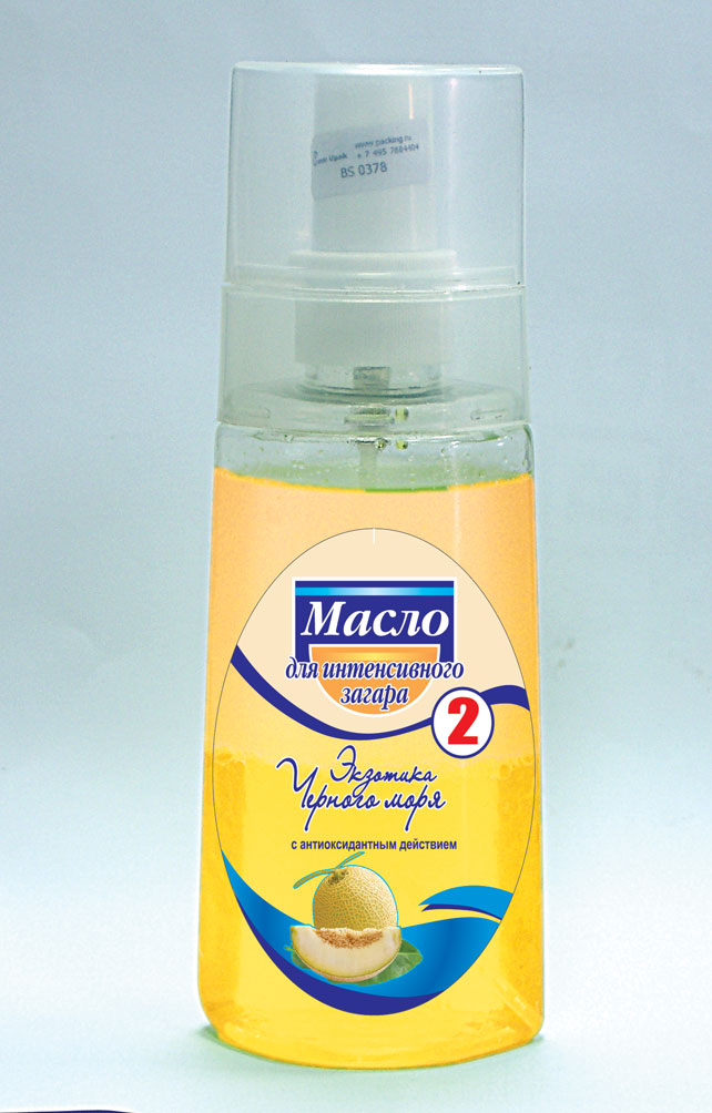 Этикетка &quot;Масло для загара&quot;