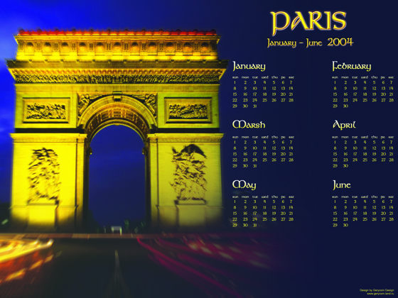 календарь 2004 (париж)