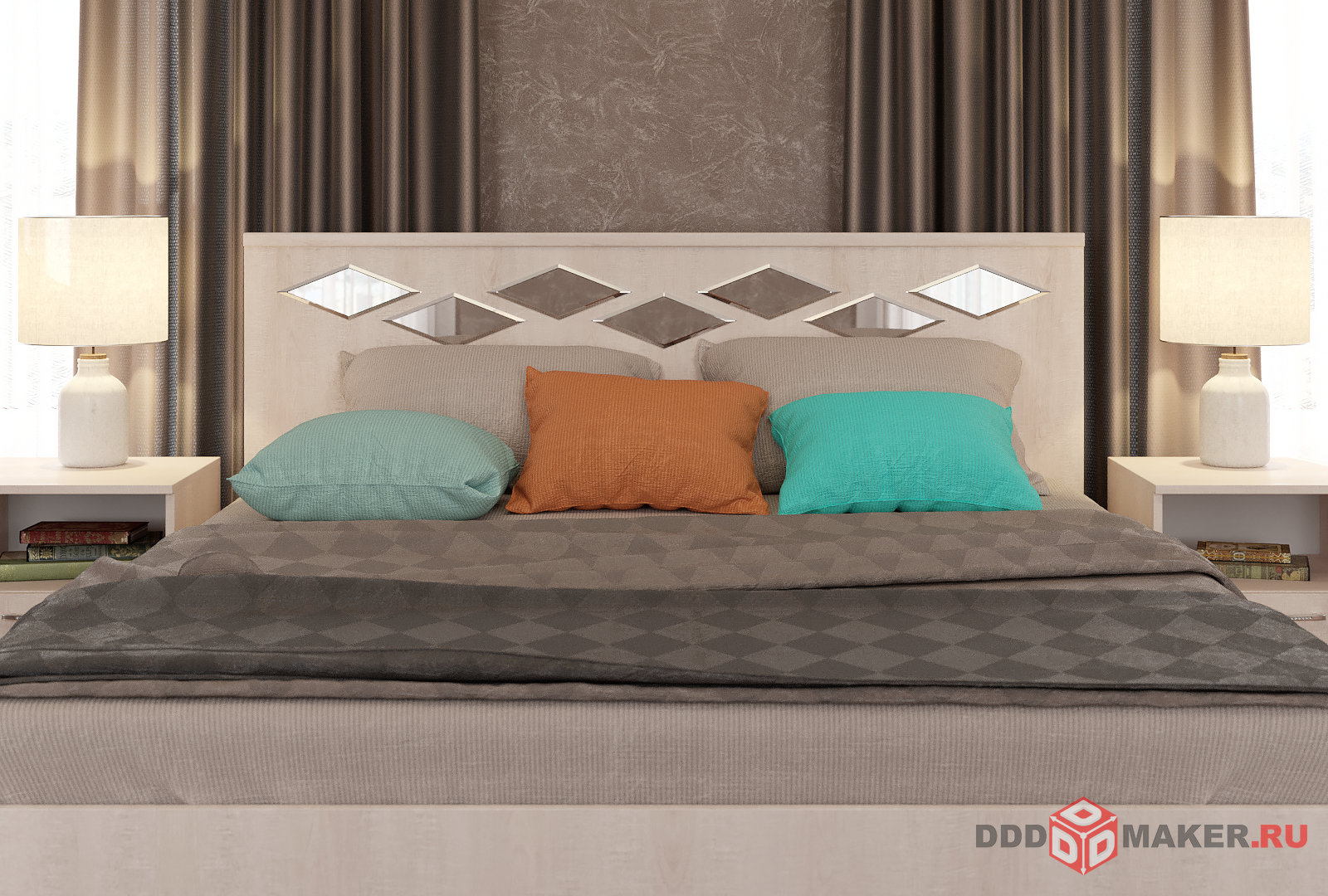 Мебель для спальни - моделирование и визуализация 5