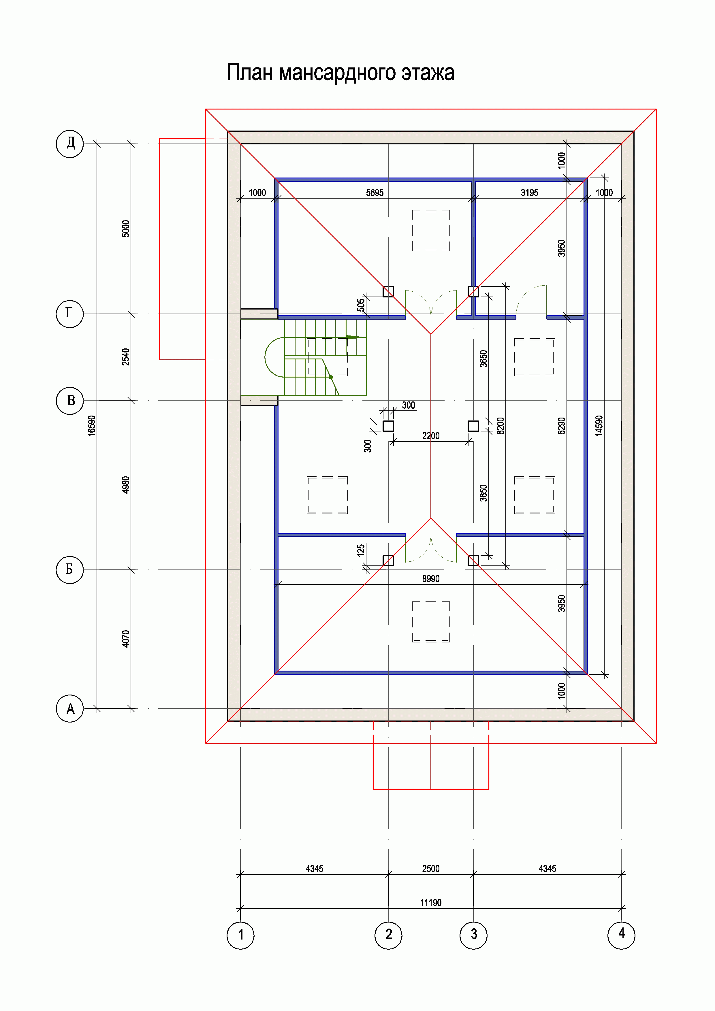 Nick-House - План мансардного этажа