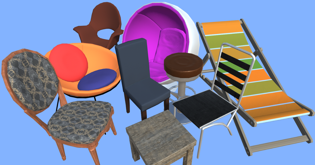 Модели стульев для Unity