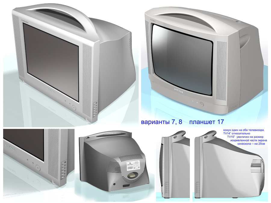 Телевизоры с экраном 15&quot; и 14&quot;, переносные (2005г.)