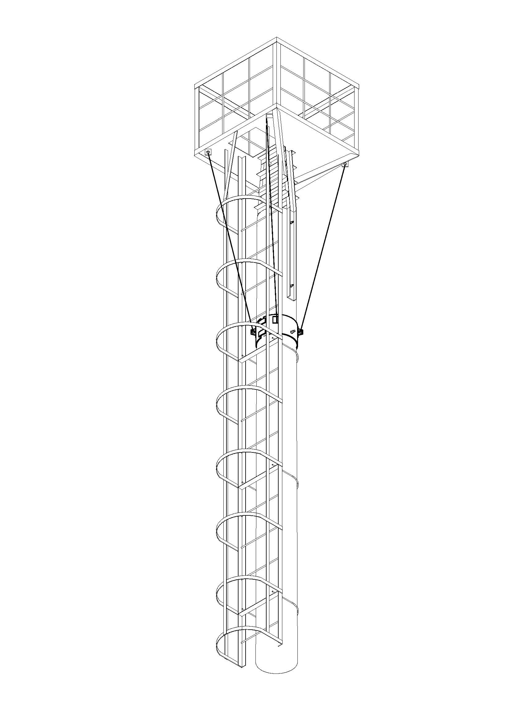 Железобетонный столб с балконом