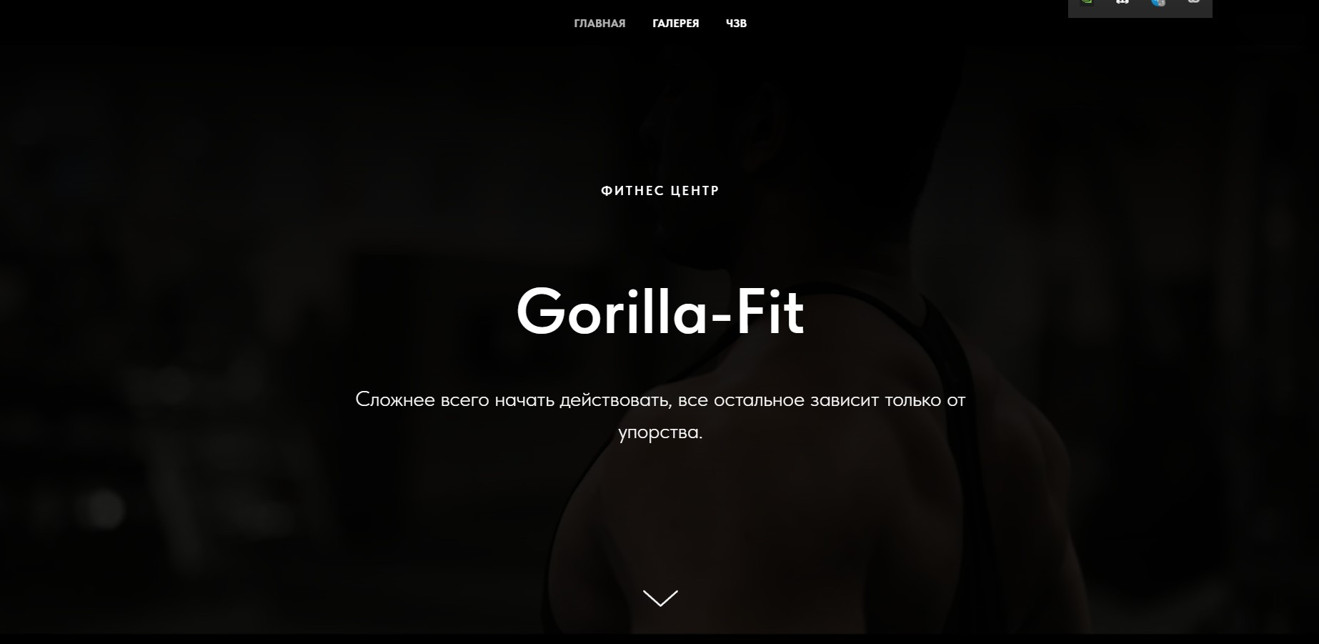 Лэндинг для фитнес центра Gorilla-Fit