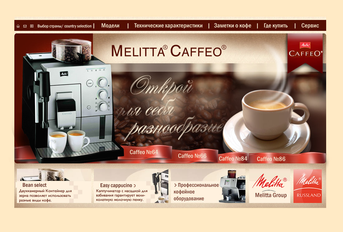 Melitta - главная страница