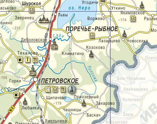 Карта области (фрагмент)