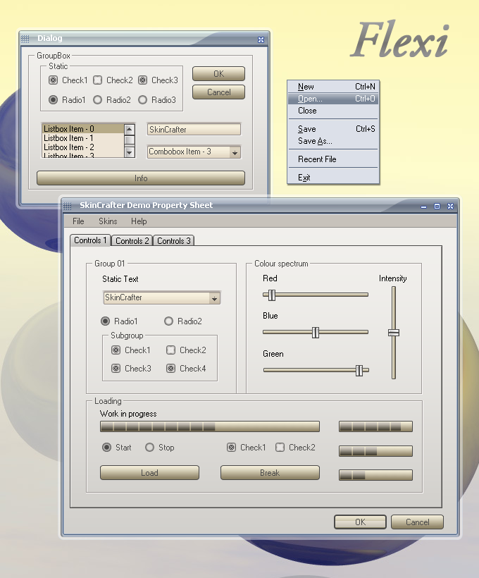 Flexi. Demo skin set.