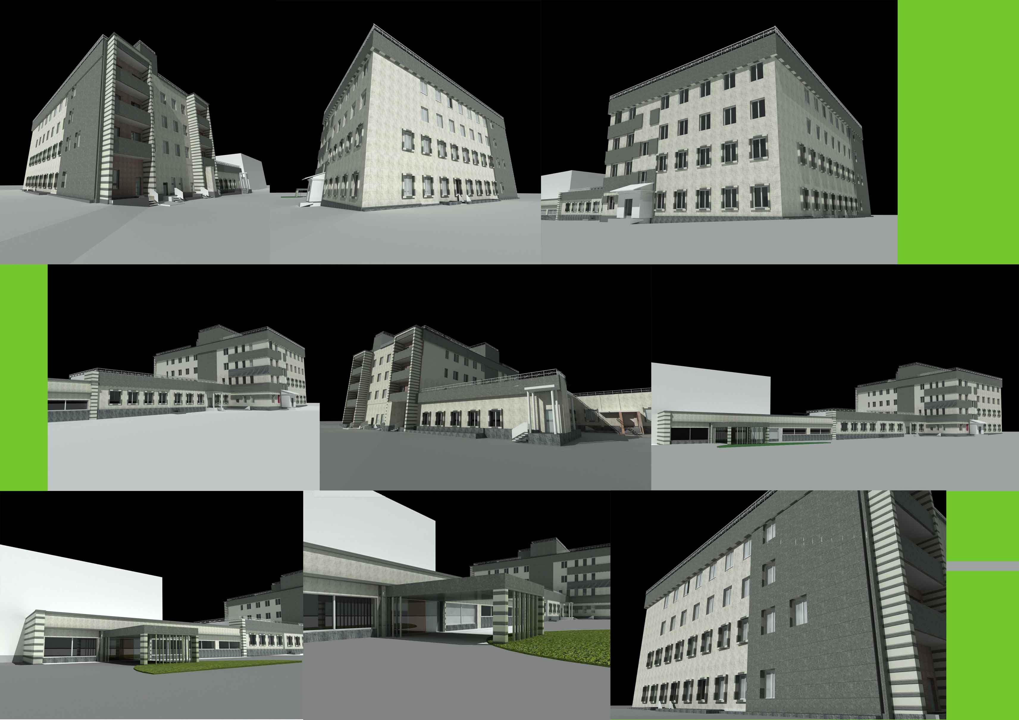 архитектура.Разработка фасадов больницы