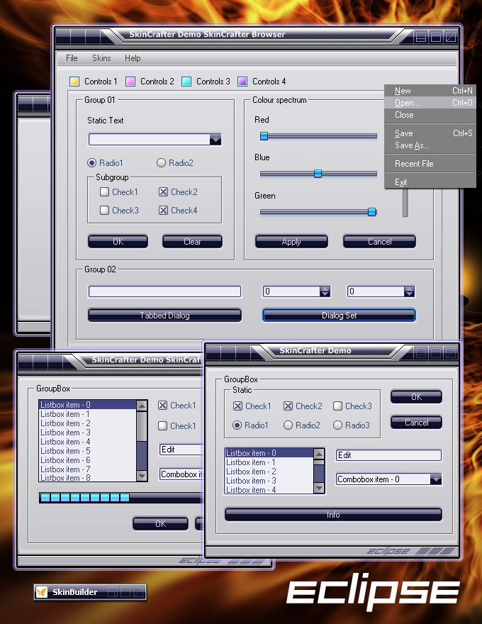 Eclipse. Demo skin set.