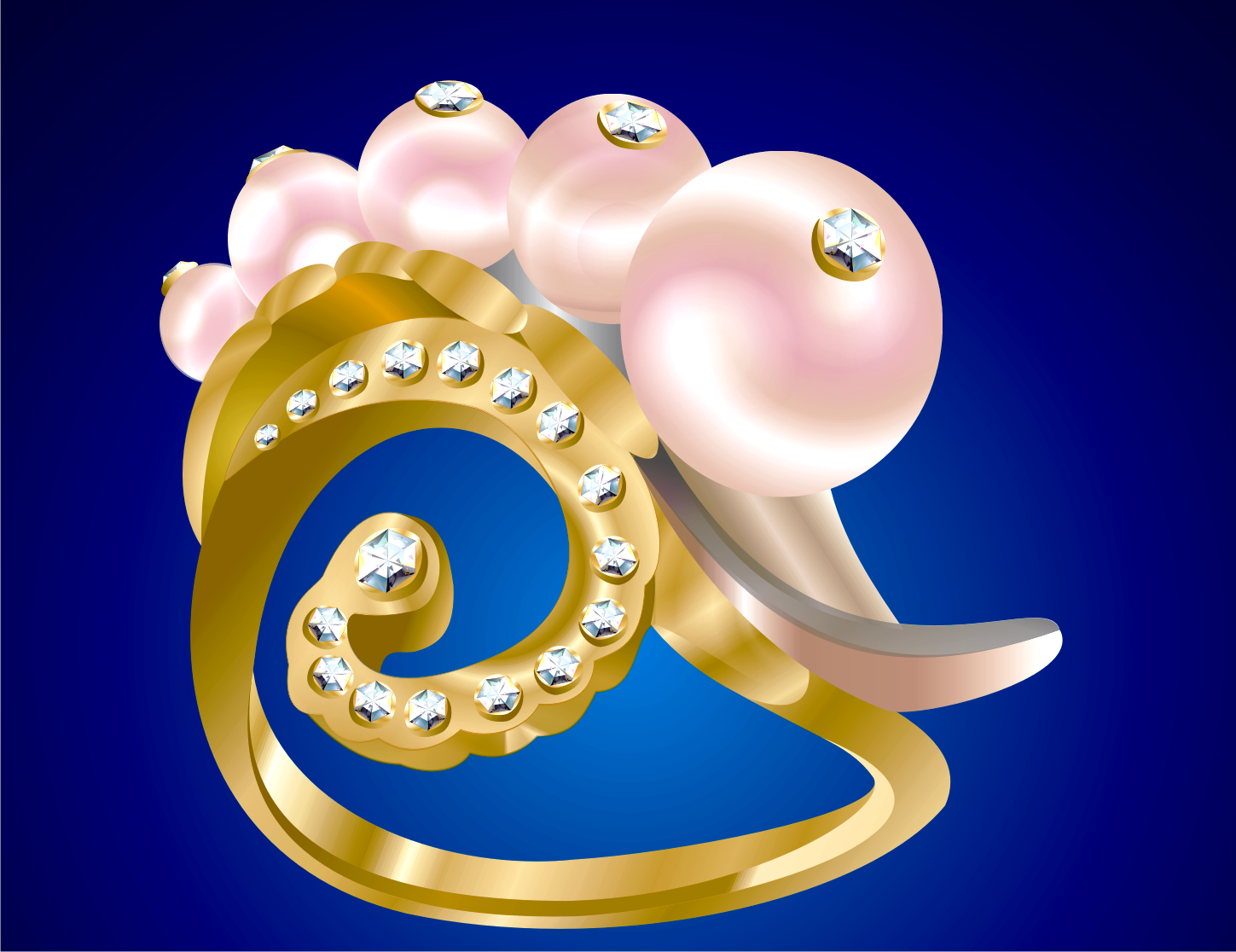 кольцо из коллекции "розовый слон"