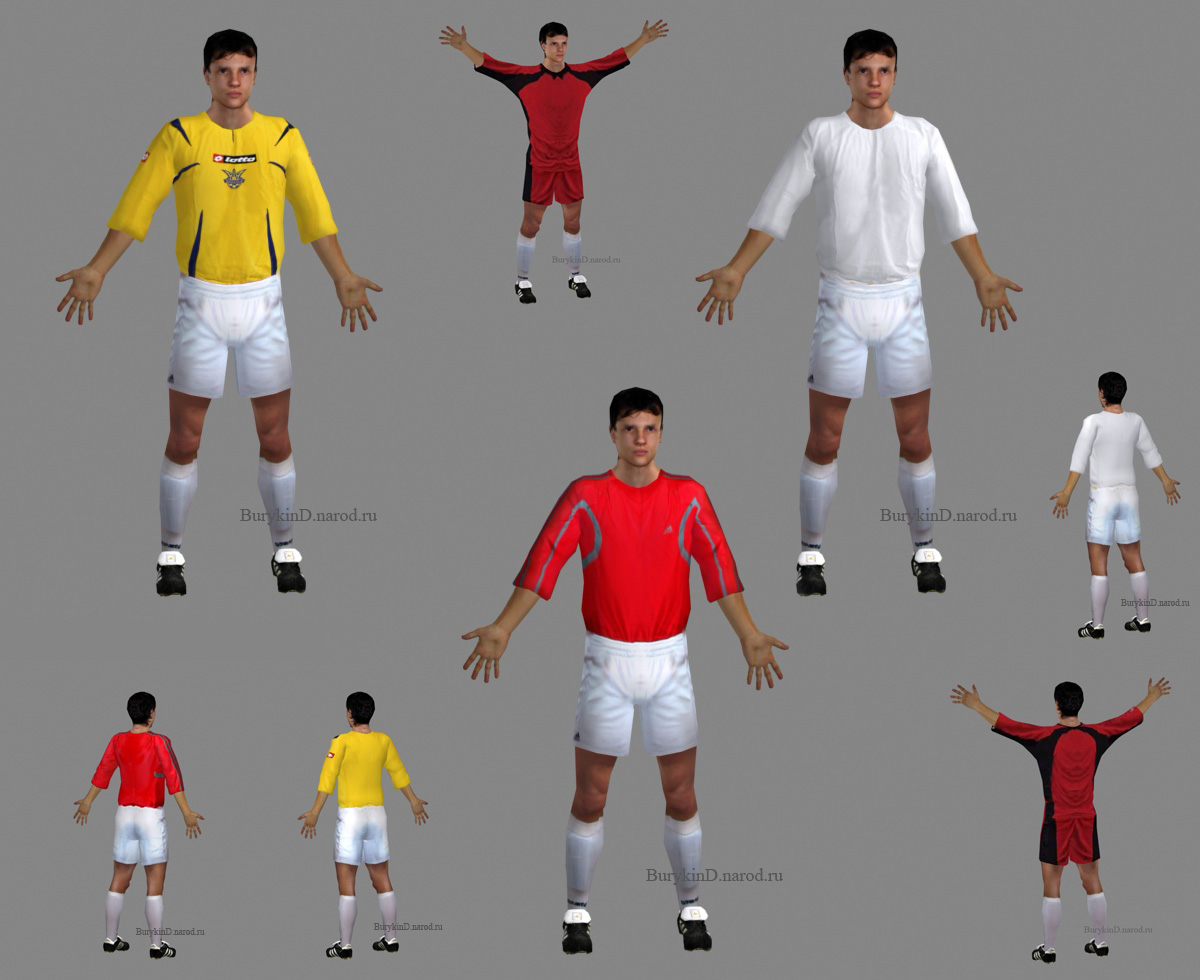 3D модель футболиста