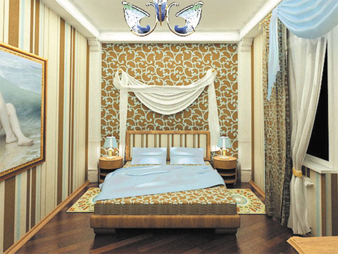 Спальня в классике. Vray, 2007