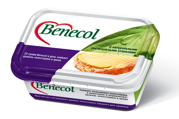 «Benecol» - упаковка молочных продуктов