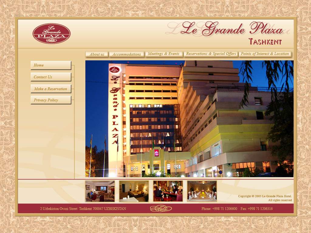 Сайт для гостиницы &quot;Le grande plaza&quot;