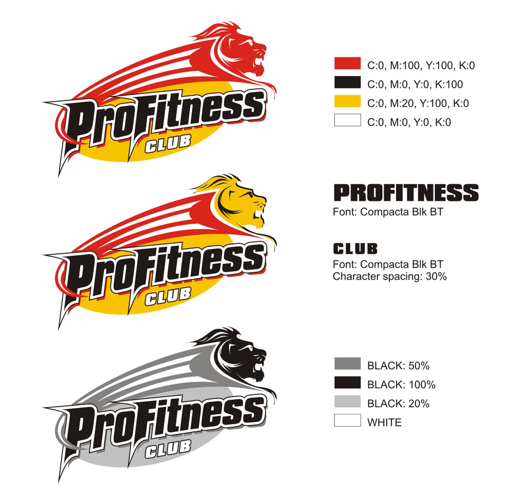 Логотип фитнес-клуба PROFITNESS