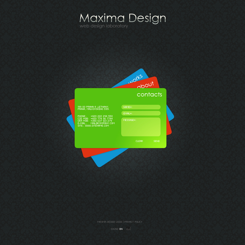 MAXIMADESIGN - &quot;CONTACTS&quot;