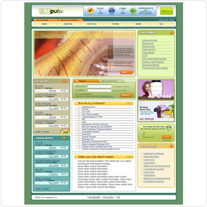 RNpulse: registered nurces pulse