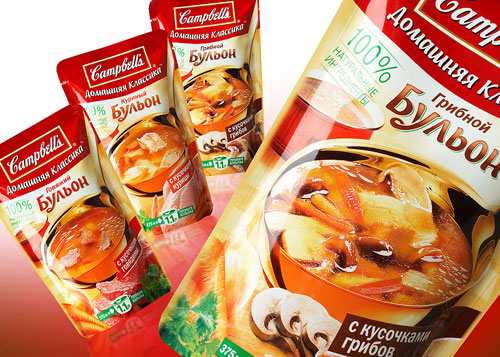 упаковка бульонов Campbell's