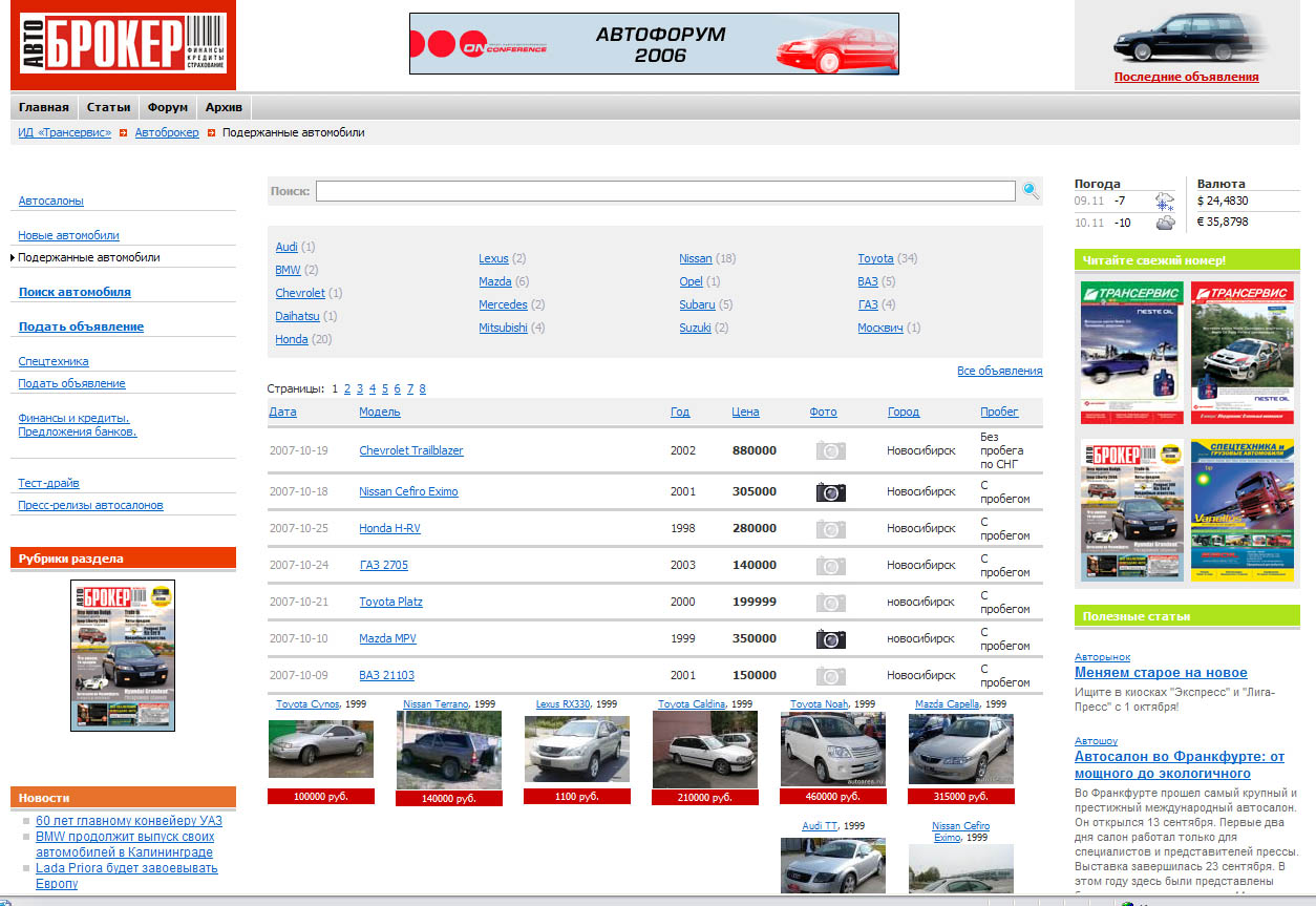 Интернет-портал про автомобили