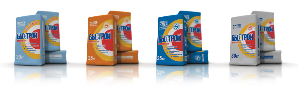 Упаковка строительных смесей ТМ &quot;Быстрой&quot;