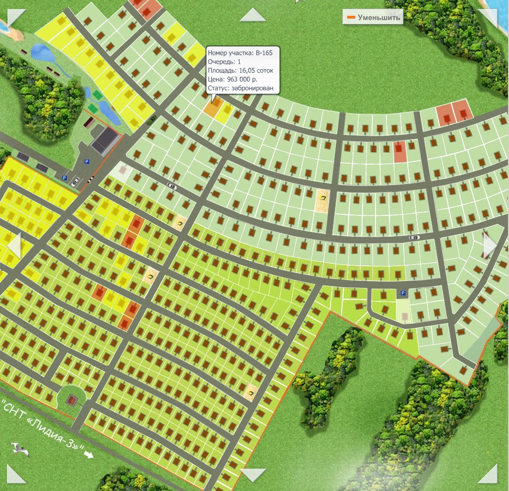 интерактивная карта коттеджного поселка