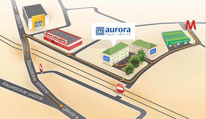 Схема проезда для Aurora