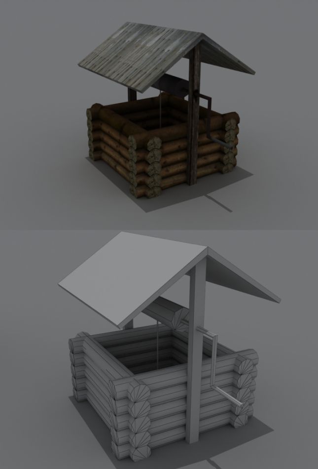 Колодец (low-poly)