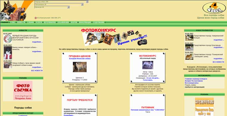 Выставочно-информационнный портал 4DOGS.RU