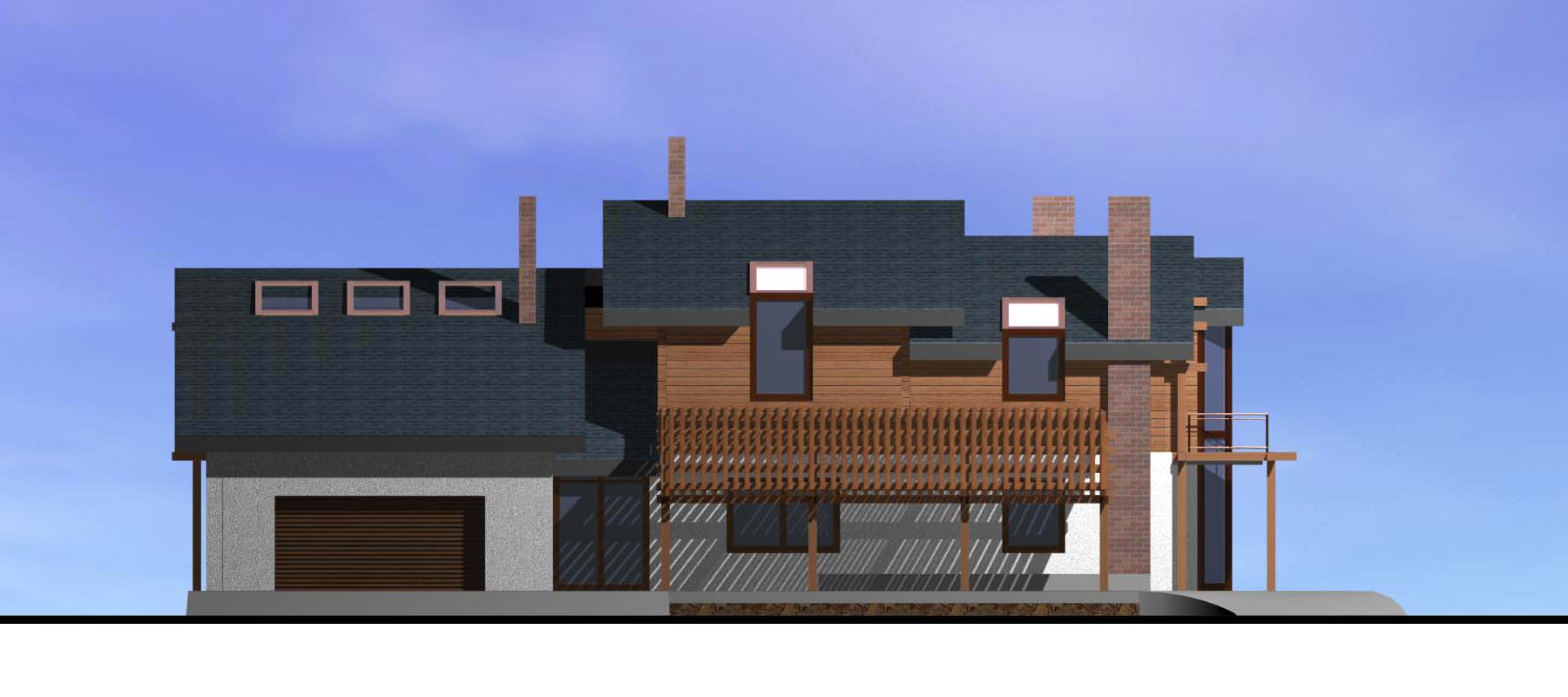 Проект загородного дома(визуализация)развёртка 1