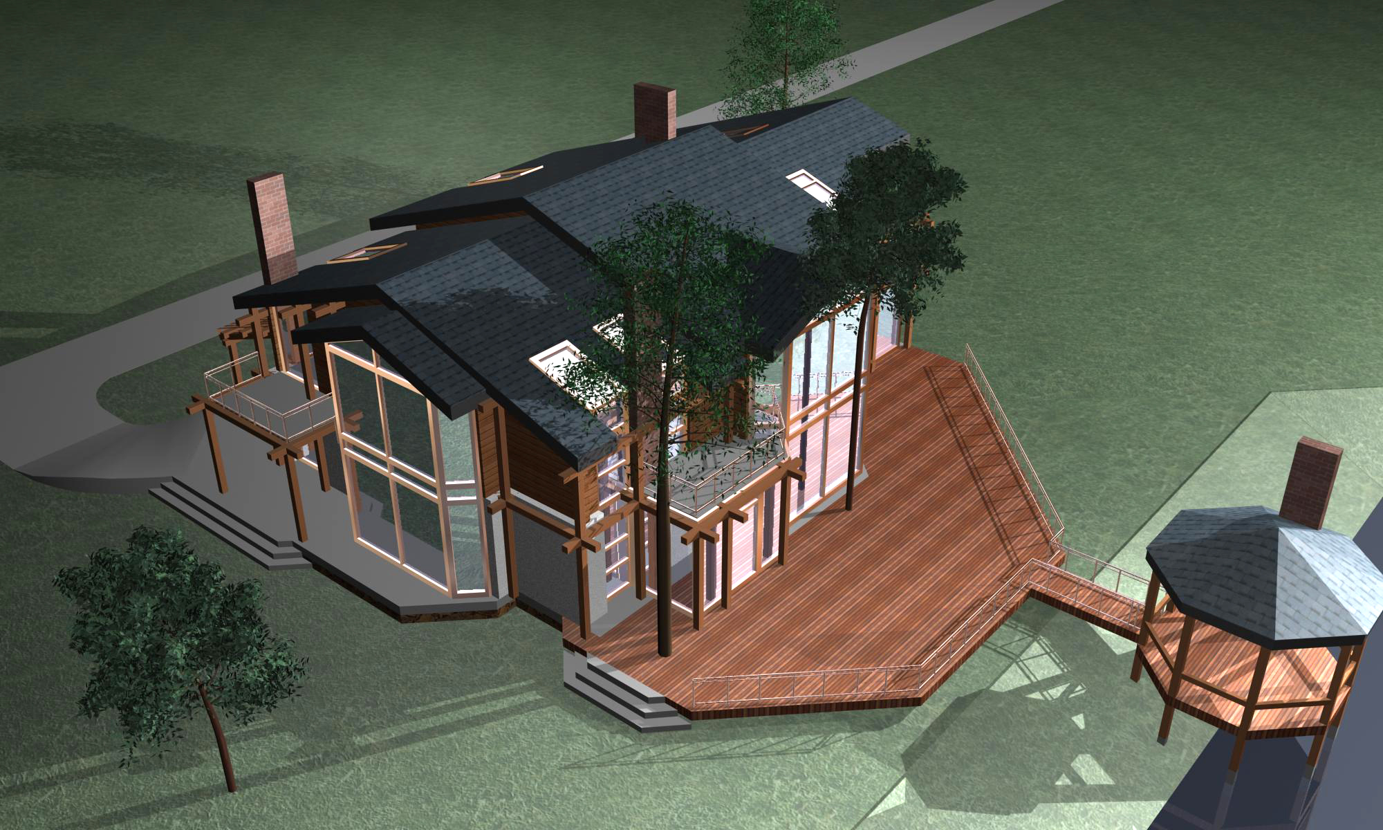 Проект загородного дома(визуализация)