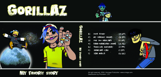 этикетка диска Gorillaz (2004)