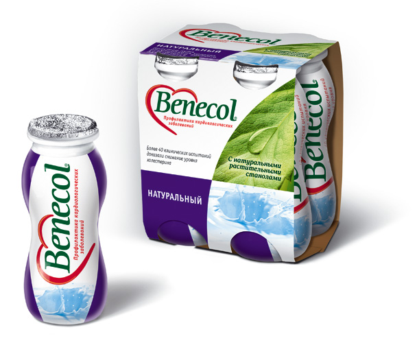 «Benecol» - упаковка молочных продуктов