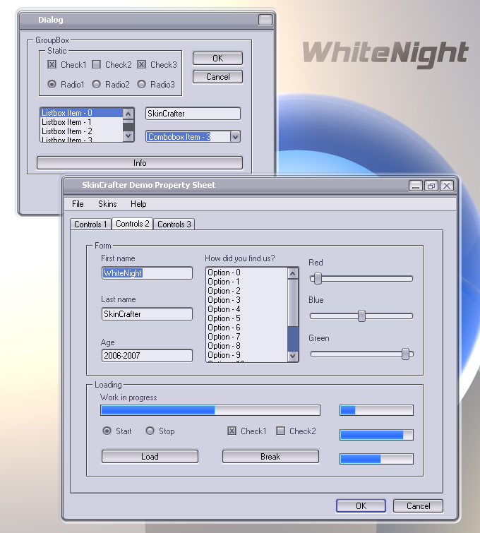 WhiteNight. Demo skin set.