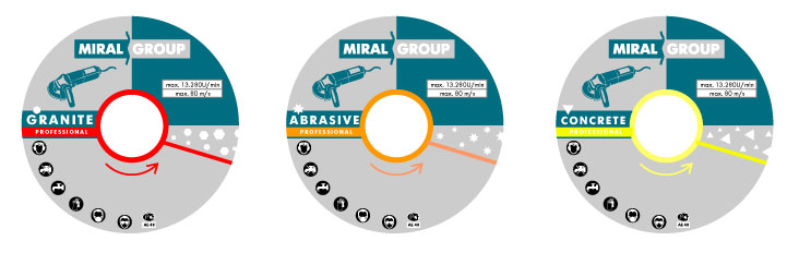 Наклейки на алмазные диски для компании &quot;Miral Group&quot;