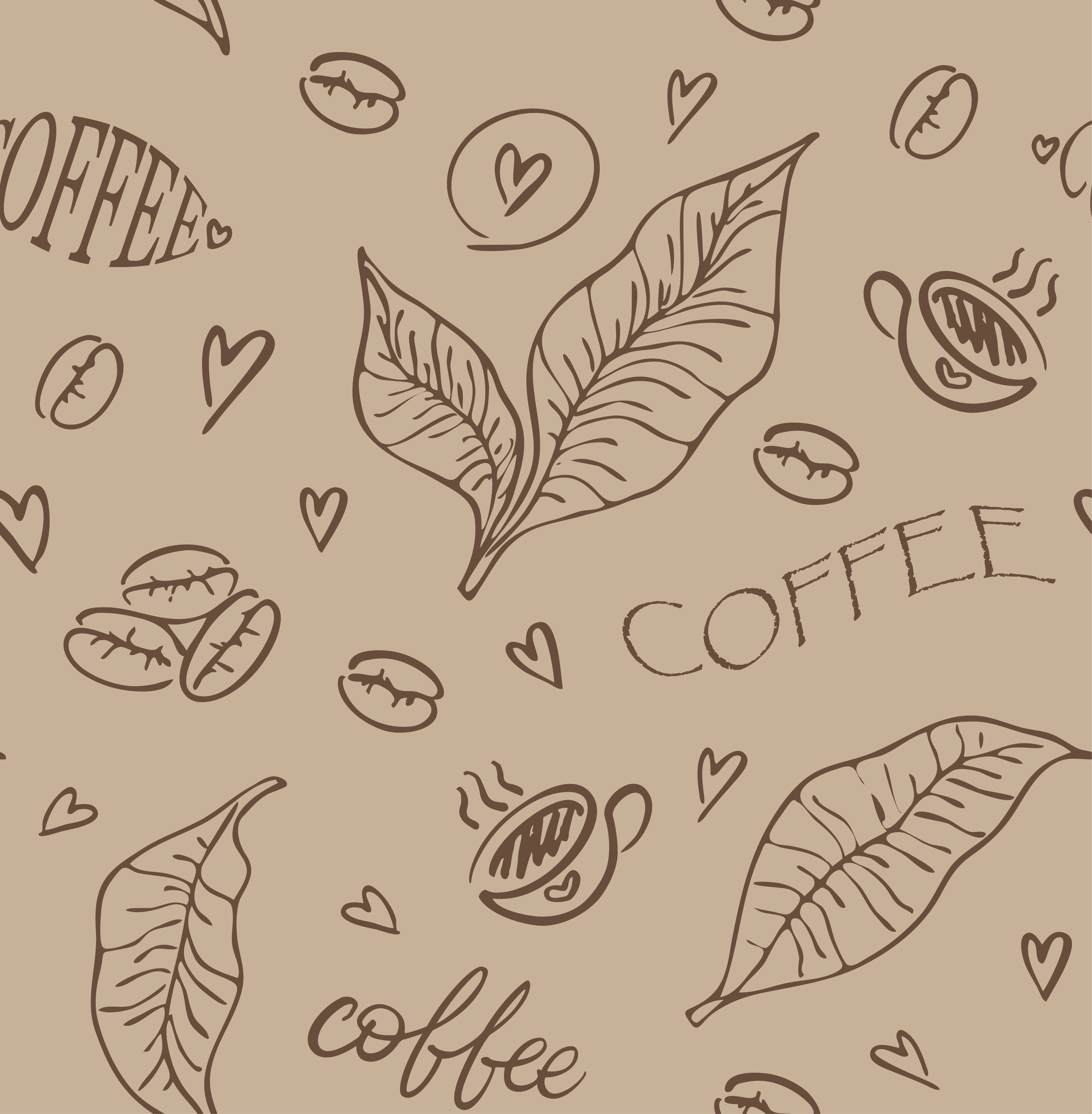 Seamless pattern coffee