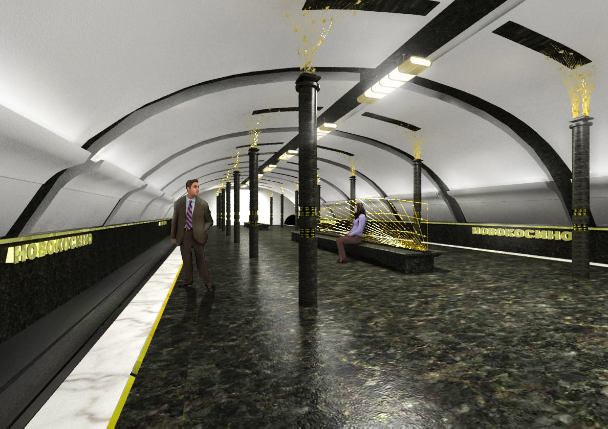 3d визуализация станции метро