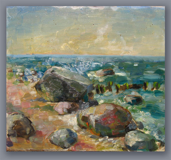 камни на побережье