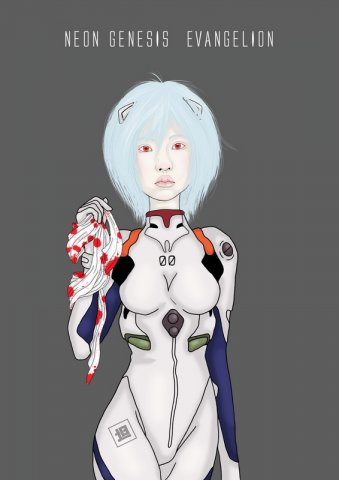 Ayanami Rei из аниме Evangelion, 2007 г.