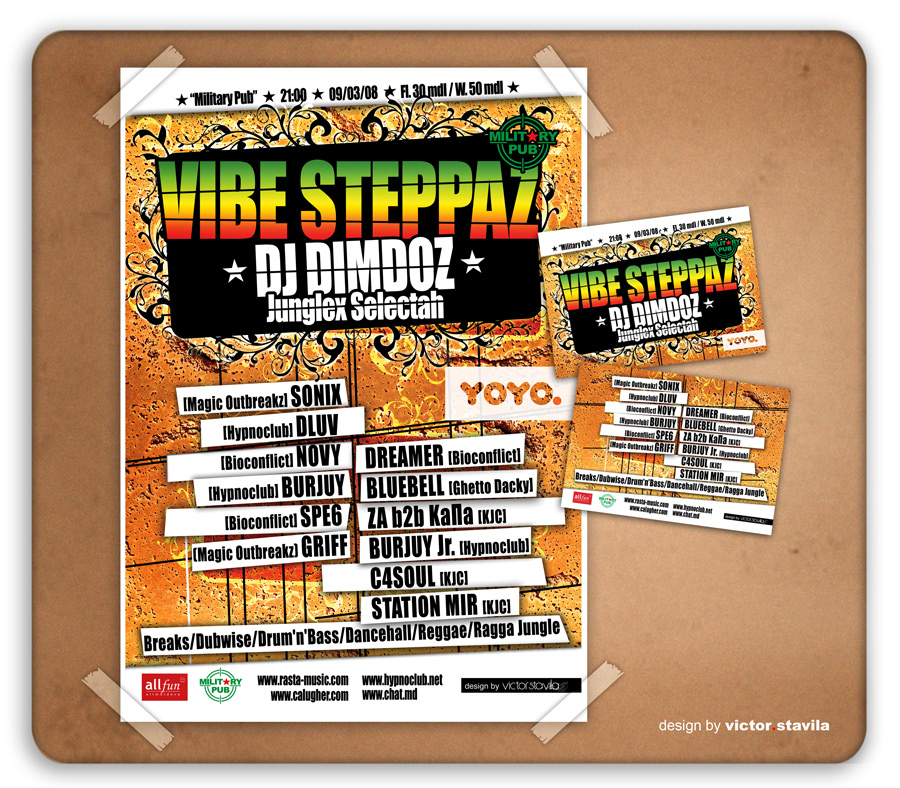 Афиша и флаер &quot;Vibe Steppaz&quot;