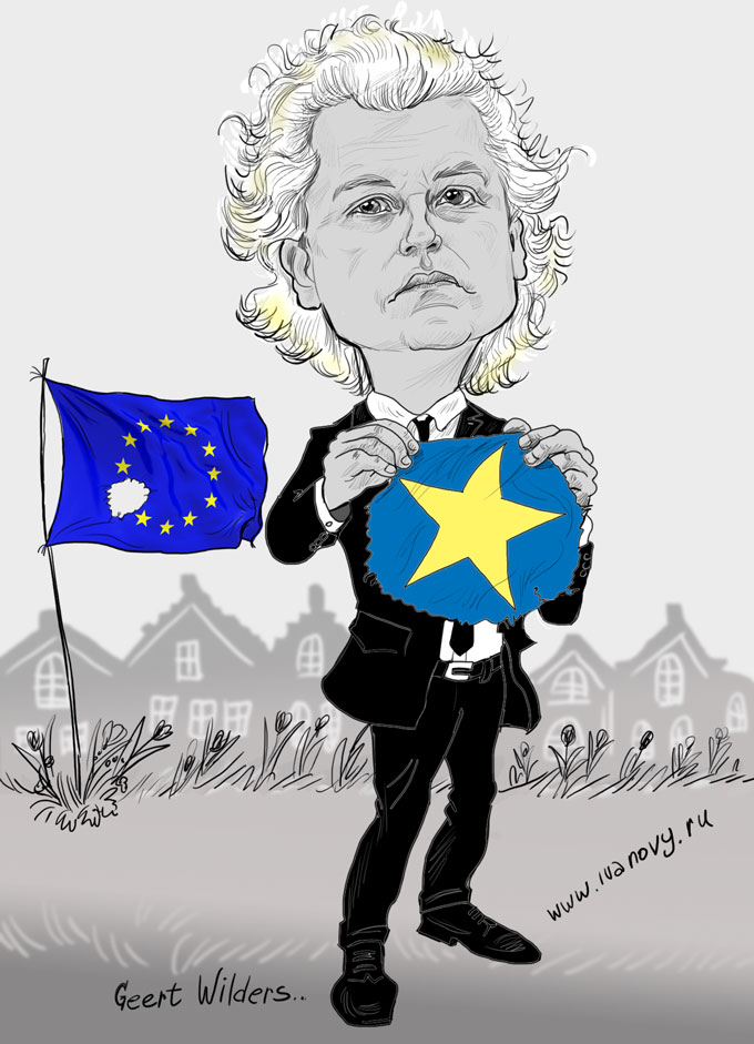 Geert Wilders. Карикатура