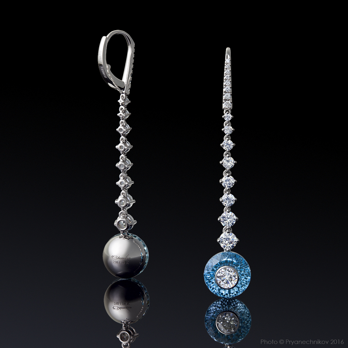 Рекламное фото ювелирных изделий с бриллиантами и драгоценными камнями