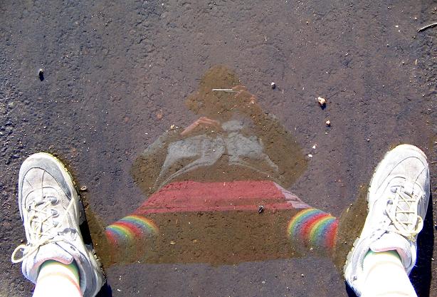 в луже