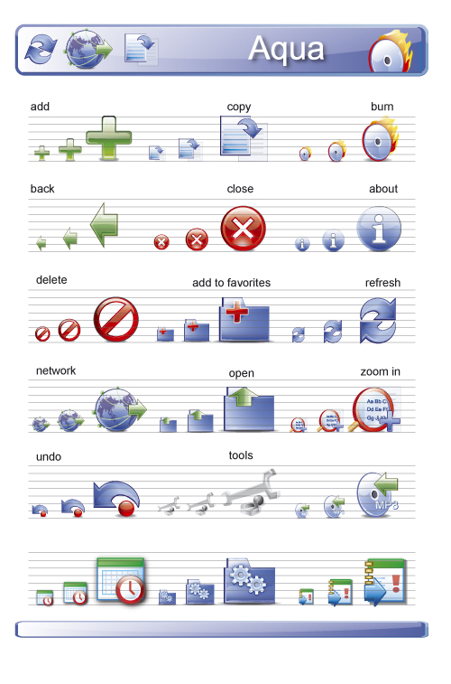 серия иконок аква