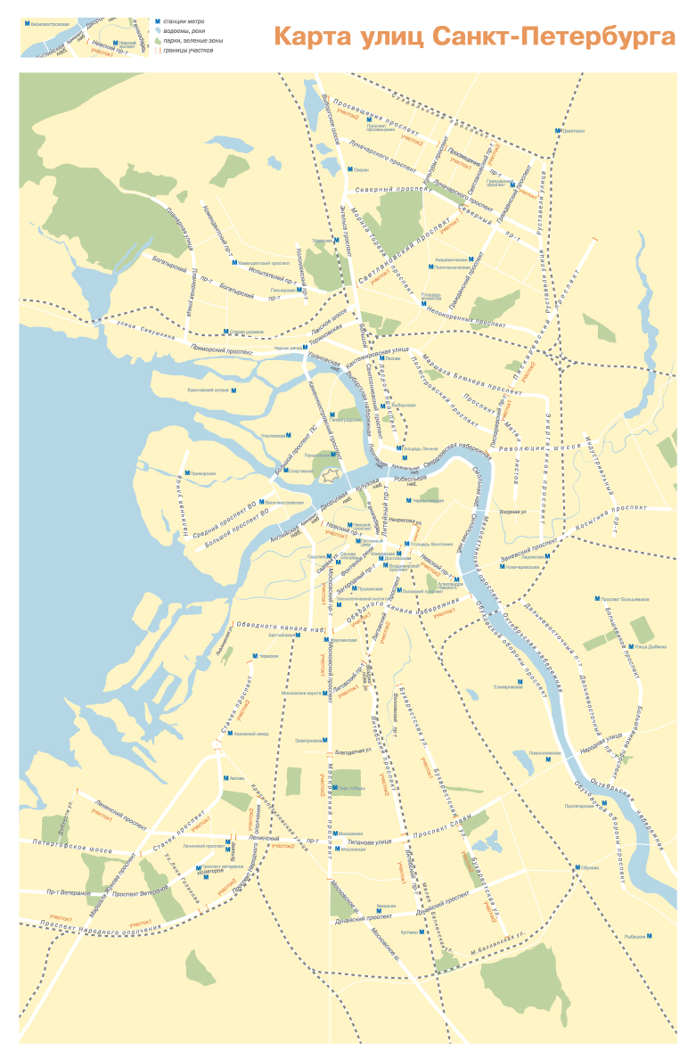 карта СПб
