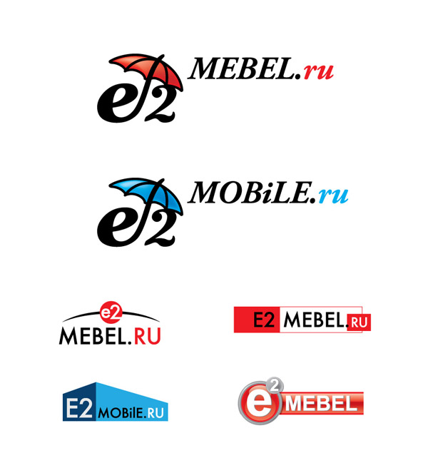 семья логотипов Е2: мебель, мобиле и тд