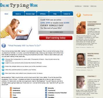 Online Typing Work