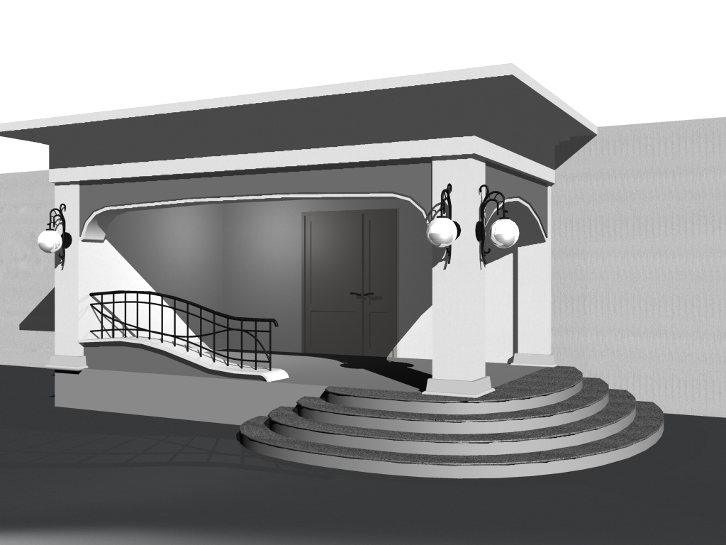 Крыльцо. Сделано в AutoCad.