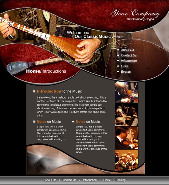 Дизайн Муз сайта народных инструментов
